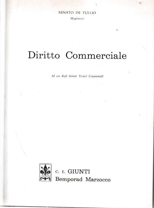 Diritto commerciale - copertina