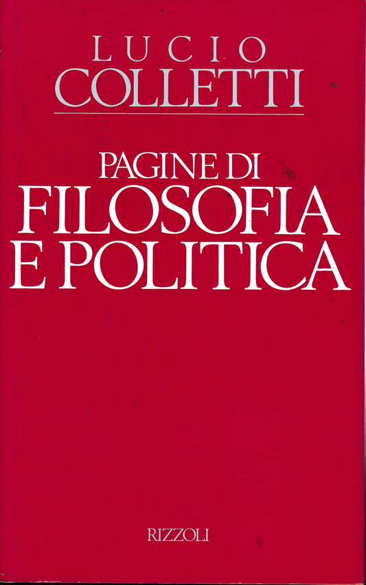 Pagine di Filosofia e Politica - copertina