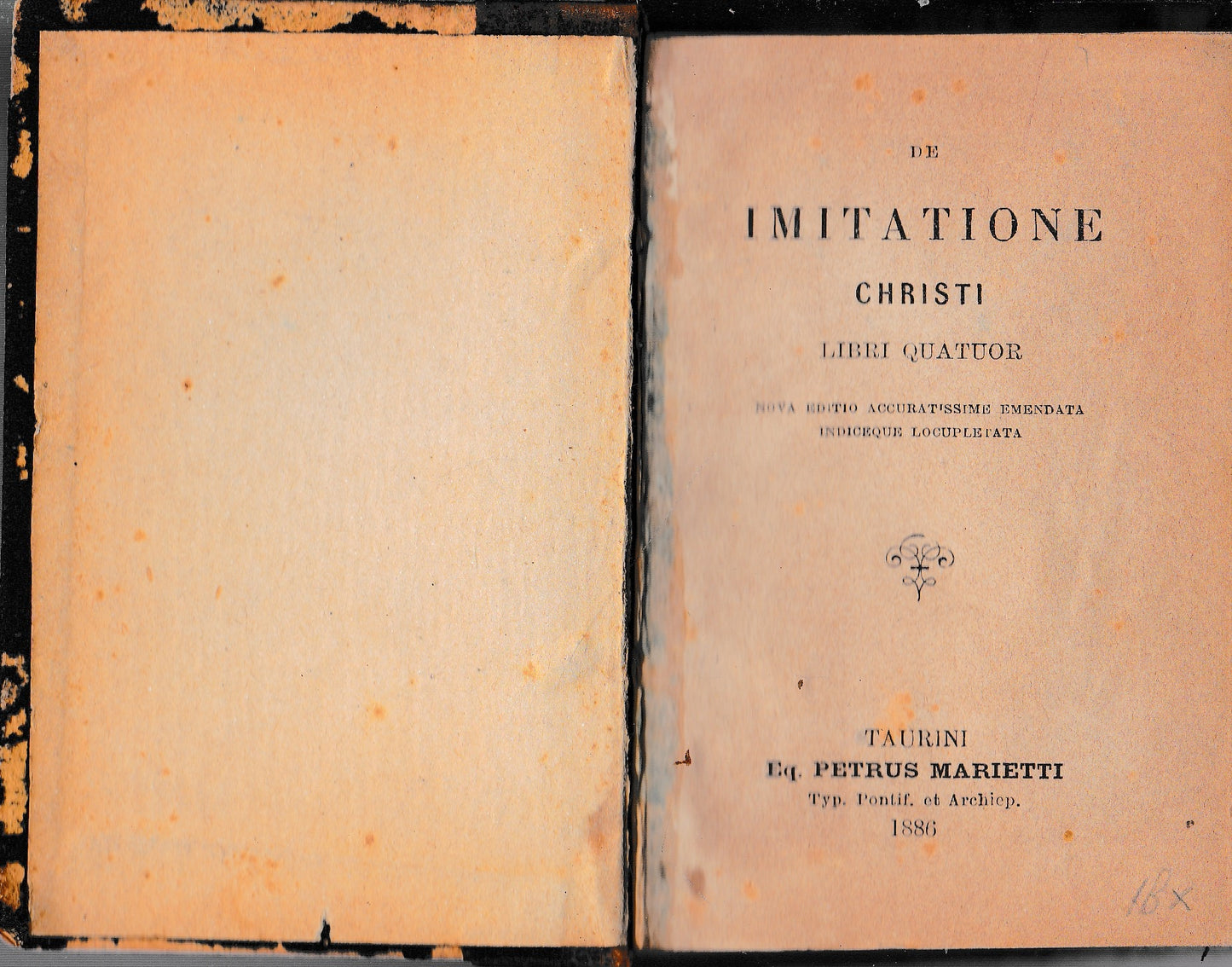 De imitatione Christi, libri quatuor - copertina