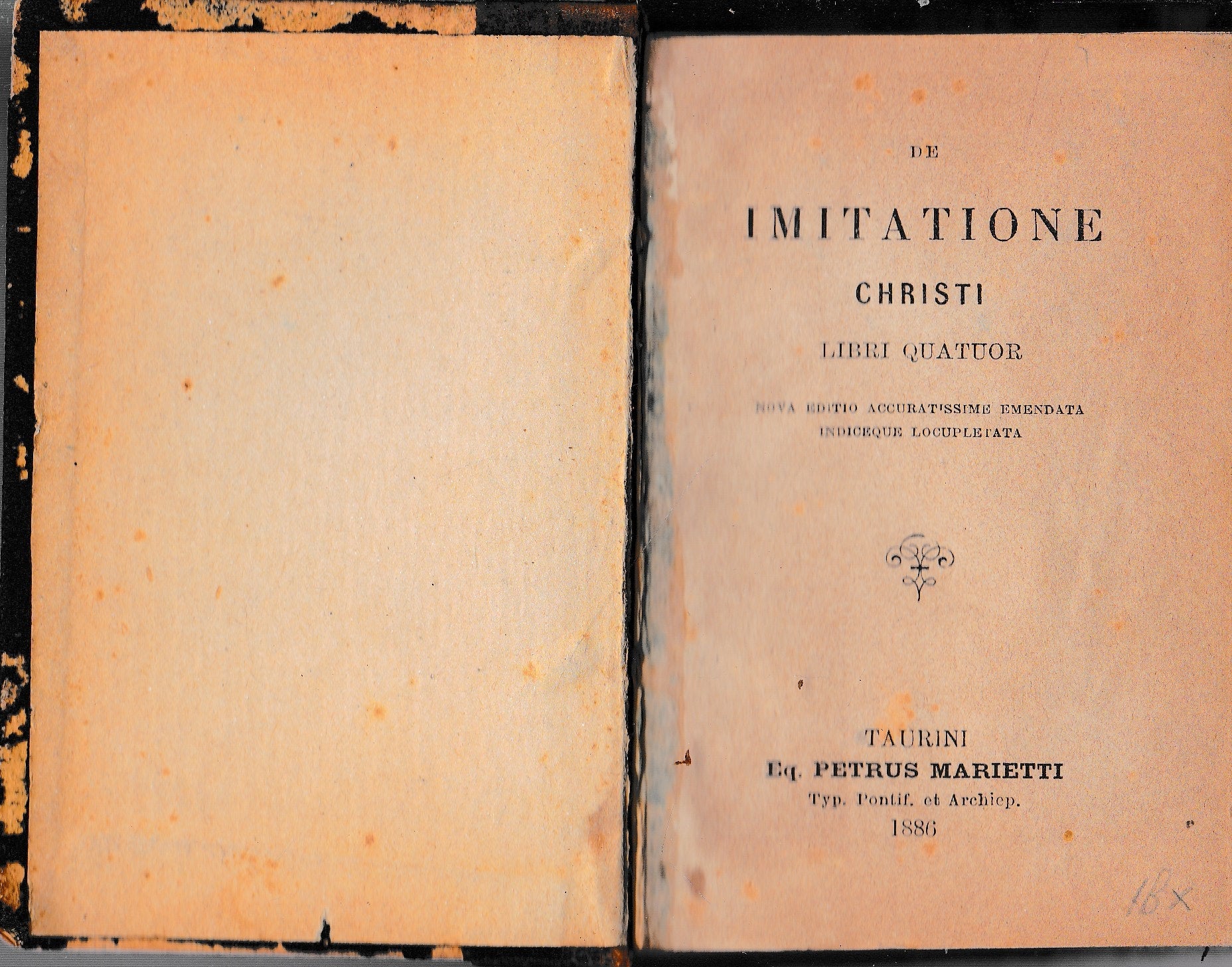 De imitatione Christi, libri quatuor - copertina