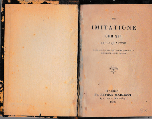 De imitatione Christi, libri quatuor - copertina
