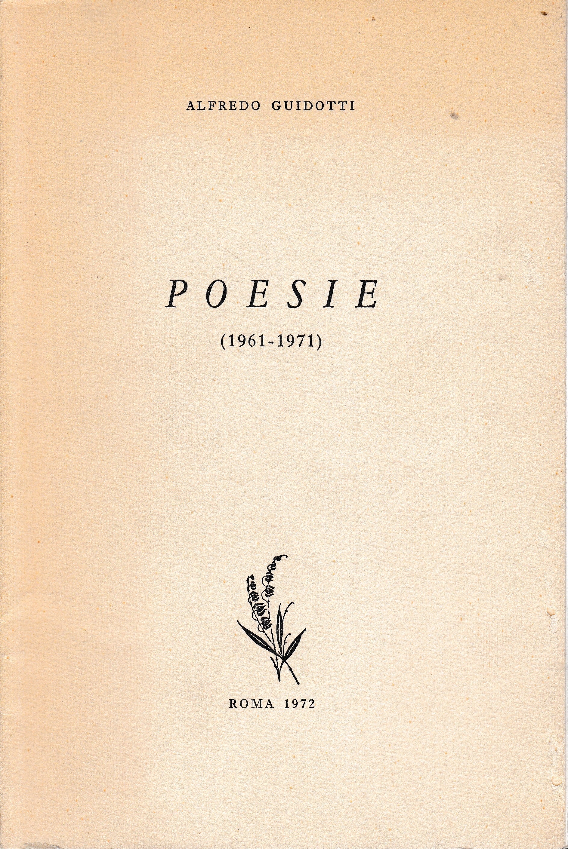 Poesie (1961-1971) - copertina