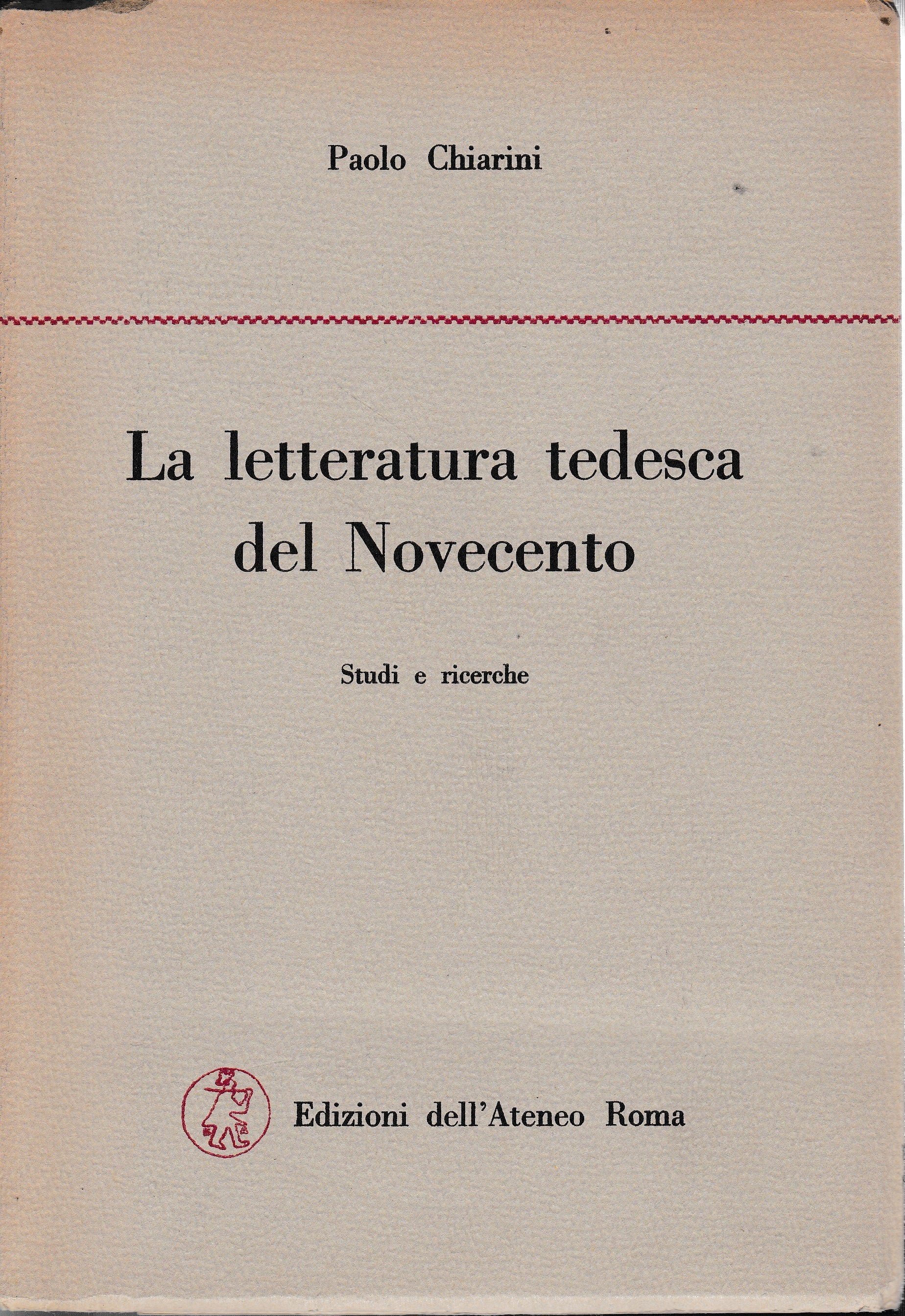 La letteratura tedesca del Novecento. Studi e ricerche - copertina