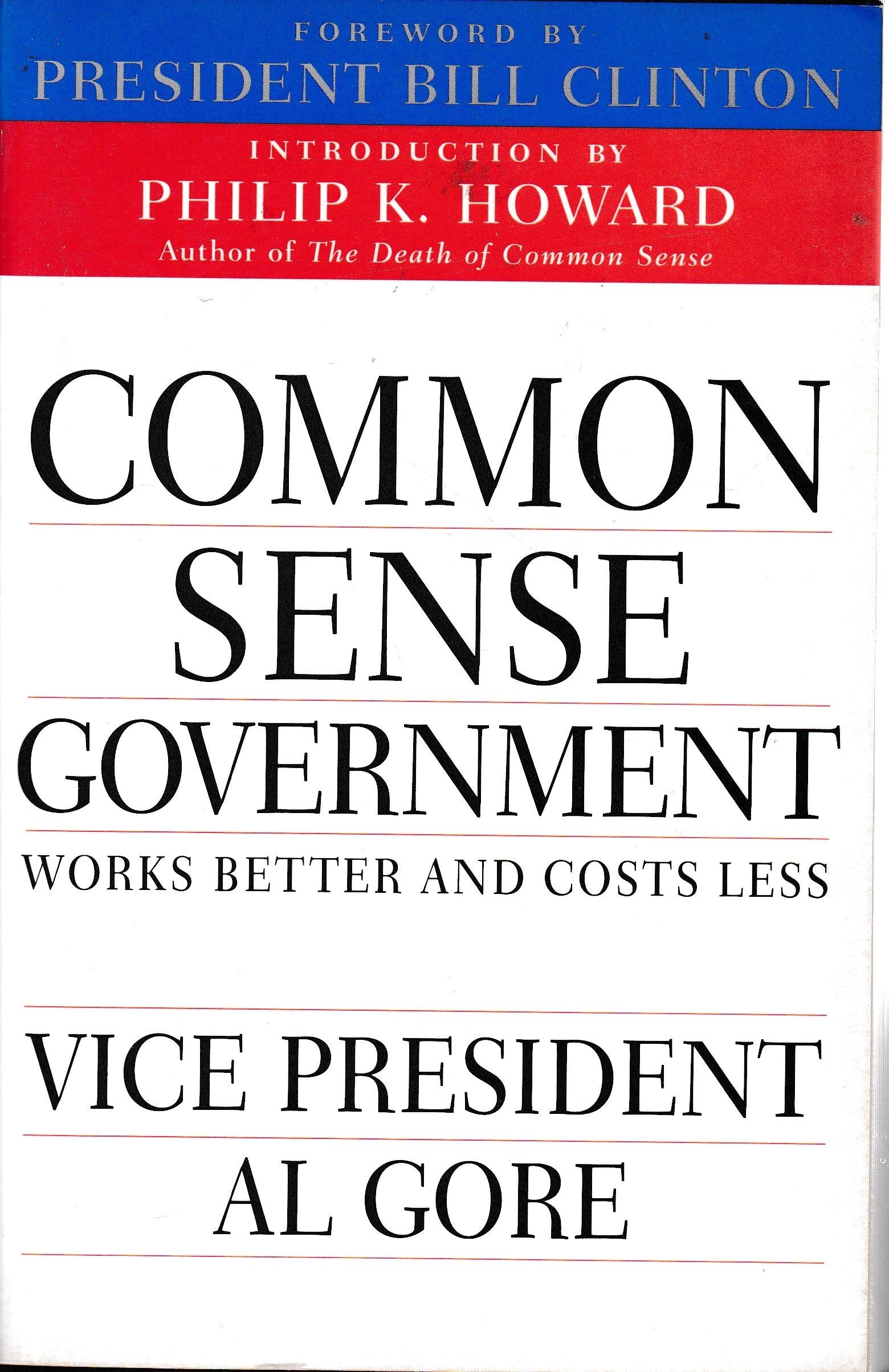 Common sense government. Works better and costs less - copertina