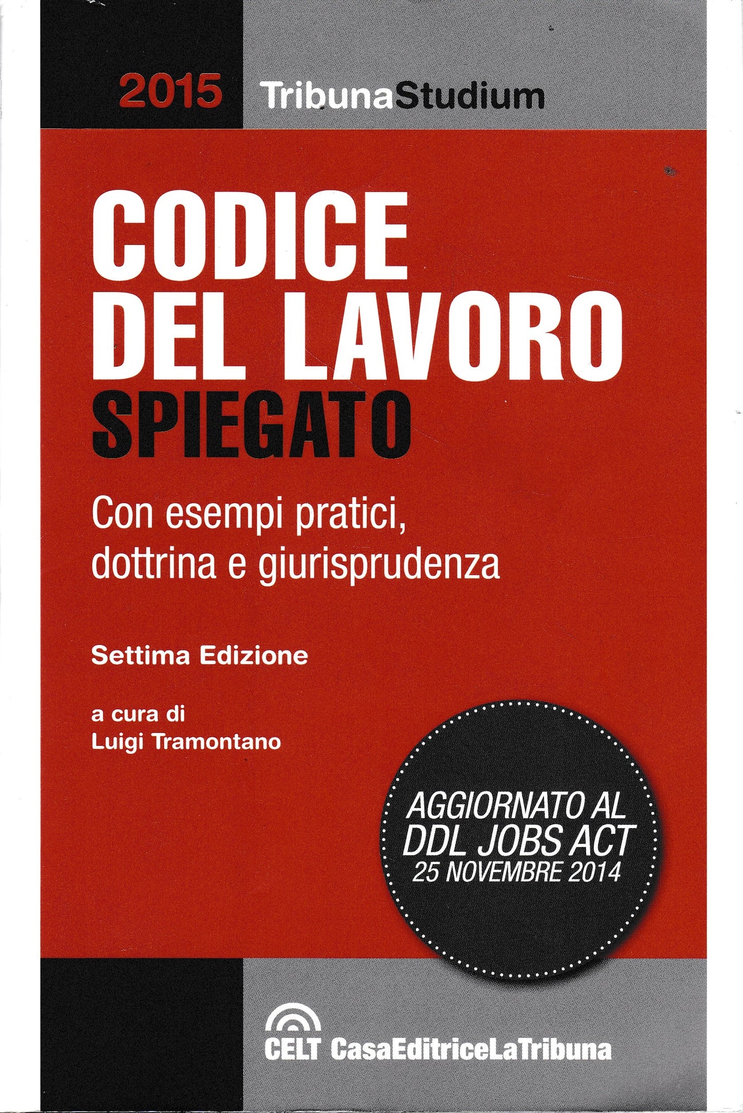 Codice del lavoro spiegato con esempi pratici, dottrina, giurisprudenza - copertina