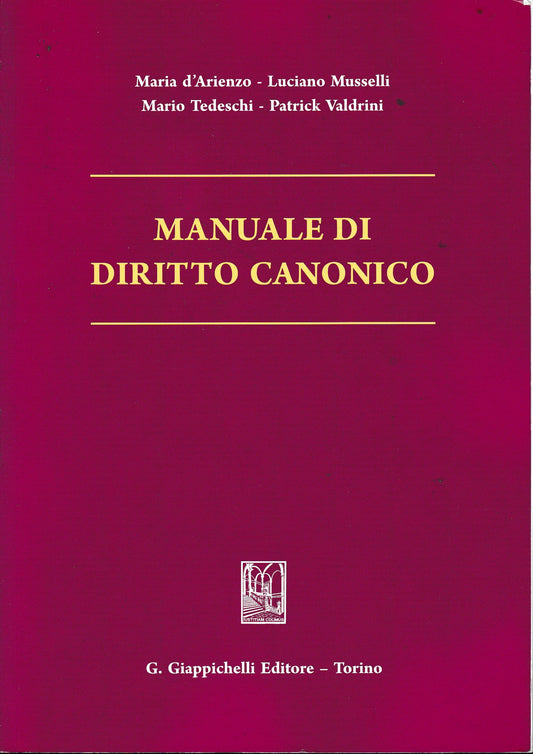 Manuale di diritto canonico - copertina
