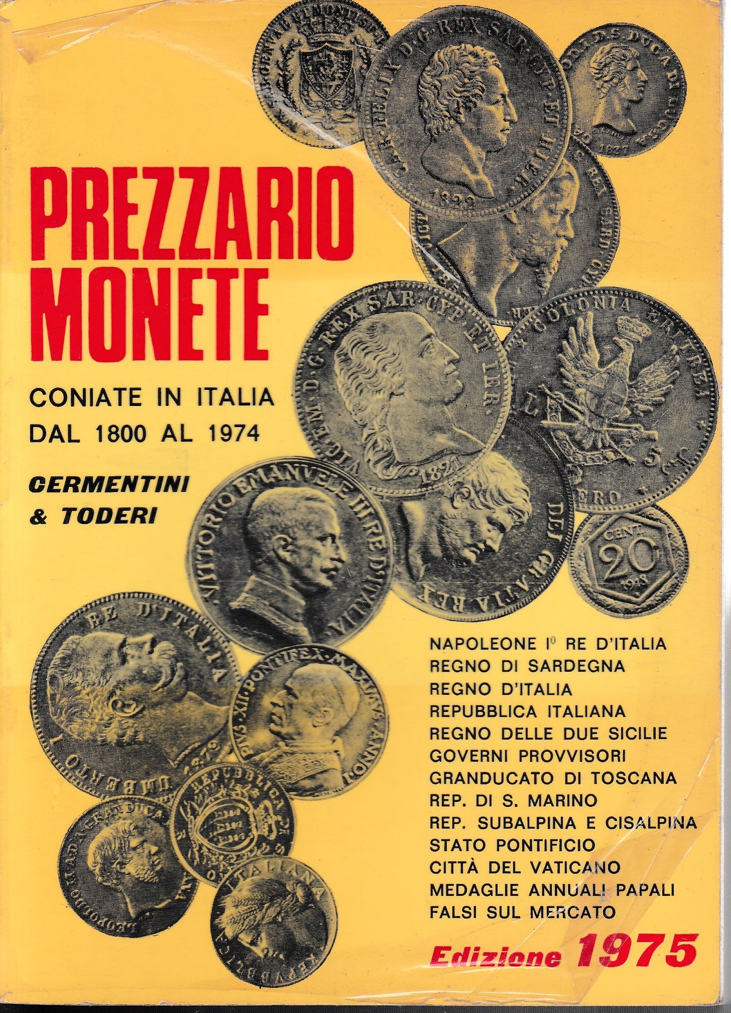 Prezzario monete coniate in Italia dal 1800 al 1974 - copertina