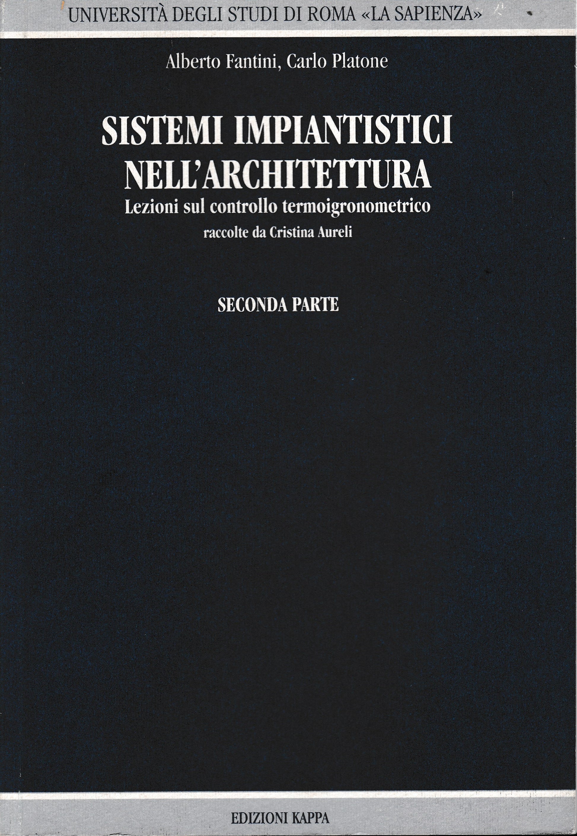 Sistemi impiantistici nell'architettura, seconda parte - copertina