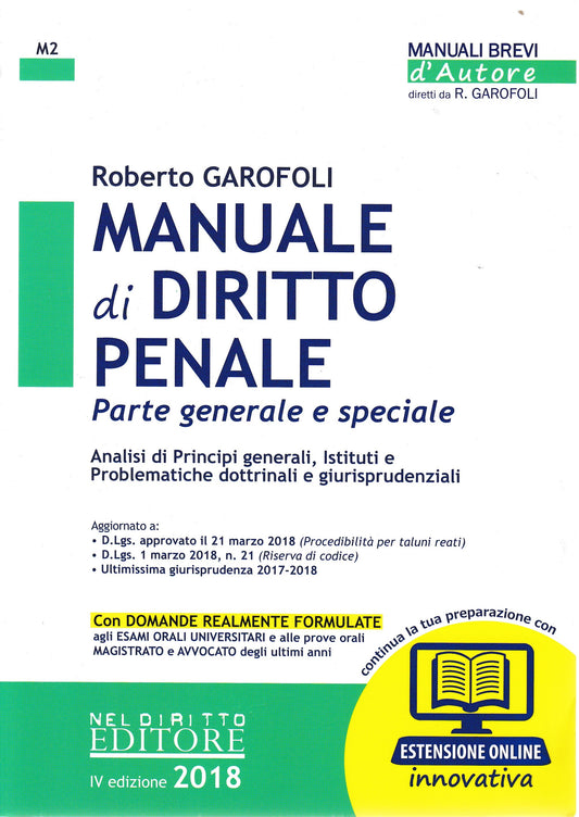 Manuale di diritto penale. Parte generale e speciale - copertina