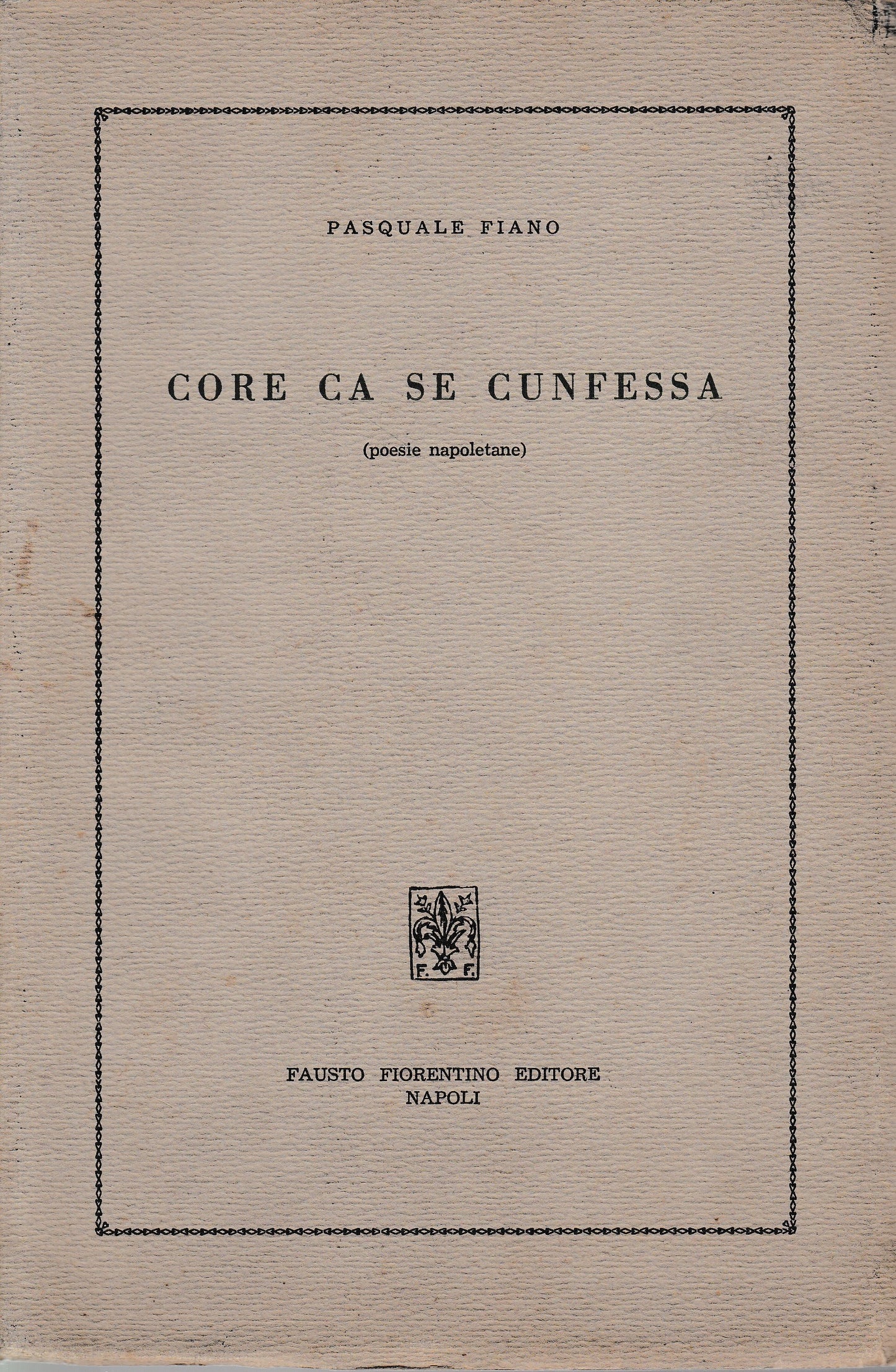 Core ca se cunfessa (poesie napoletane) - copertina