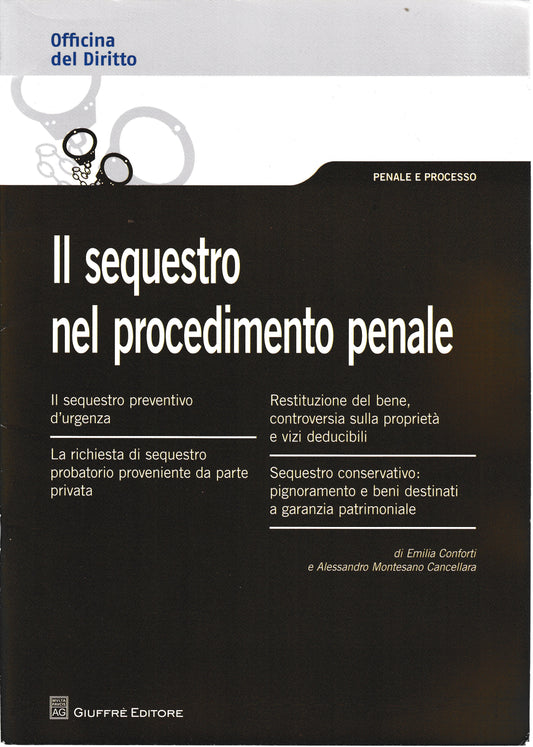 Il sequestro nel procedimento penale - copertina