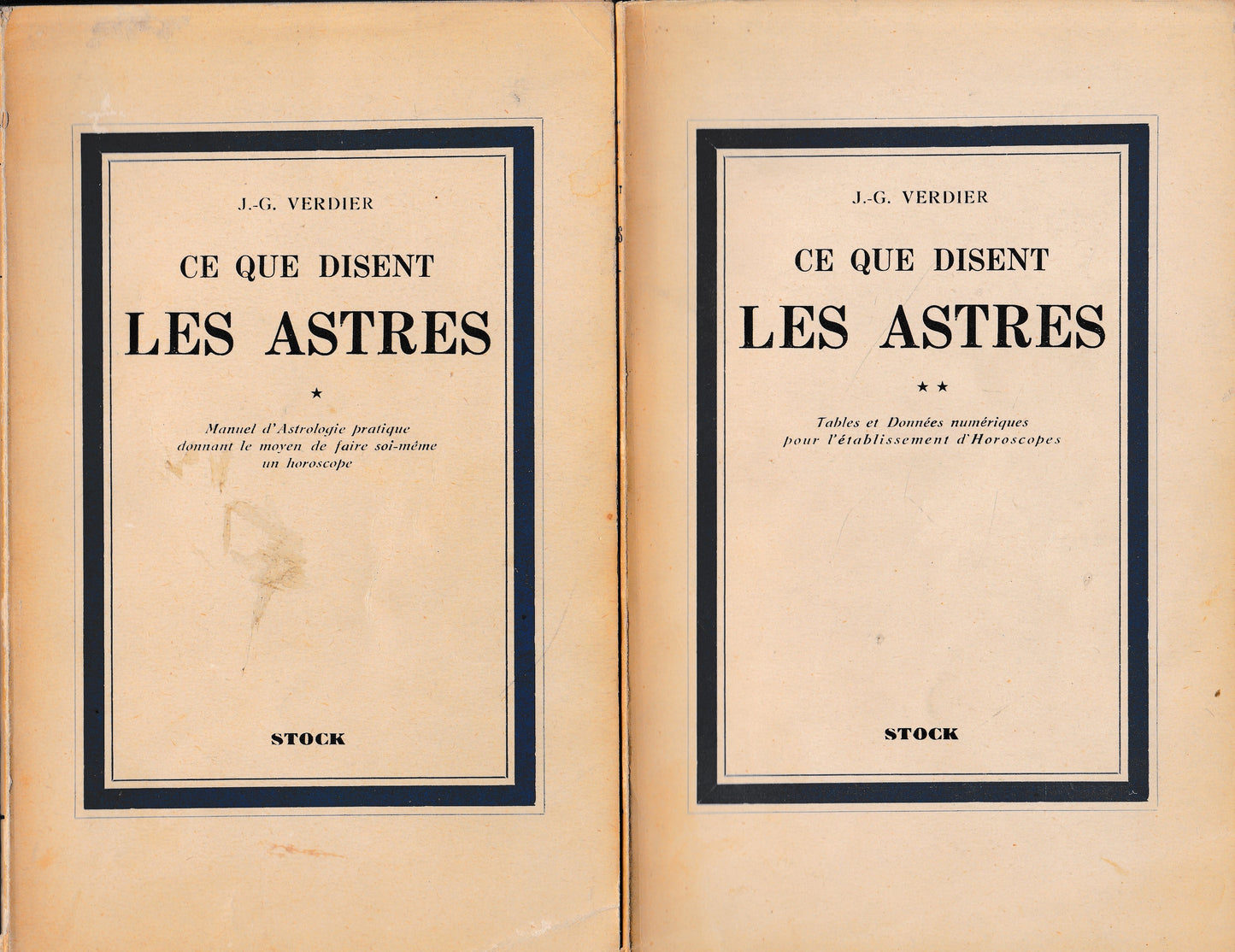 Ce que disent les astres, 2 volumi - copertina