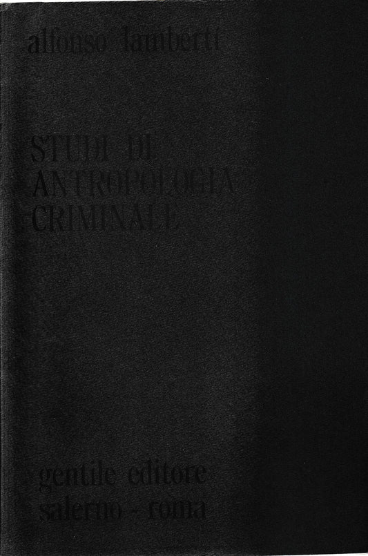 Studi di antropologia criminale - copertina