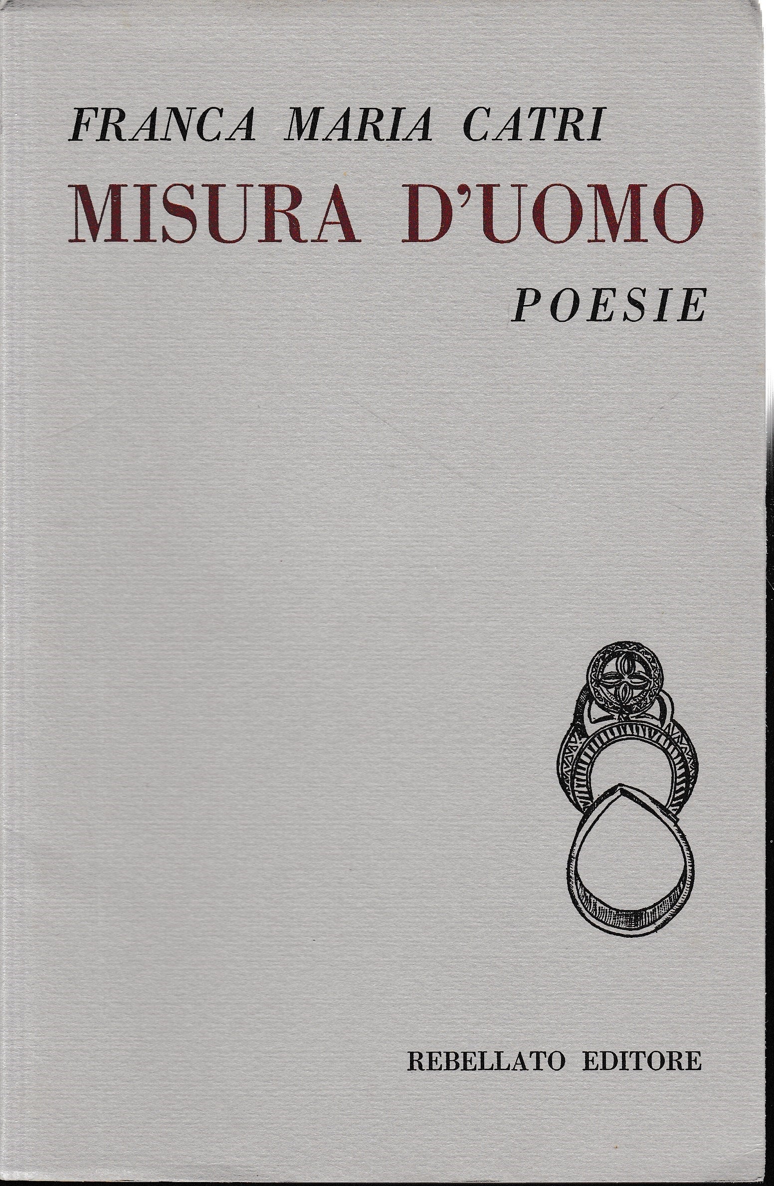 Misura d'uomo. Poesie - copertina