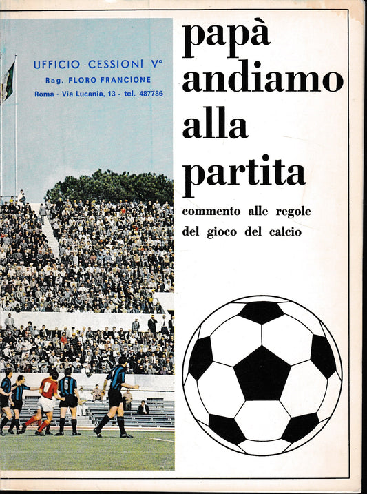 Papà andiamo alla partita, commento alle regole del gioco del calcio - copertina