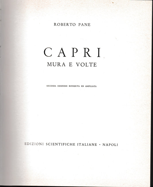 Capri. Mura e volte - copertina