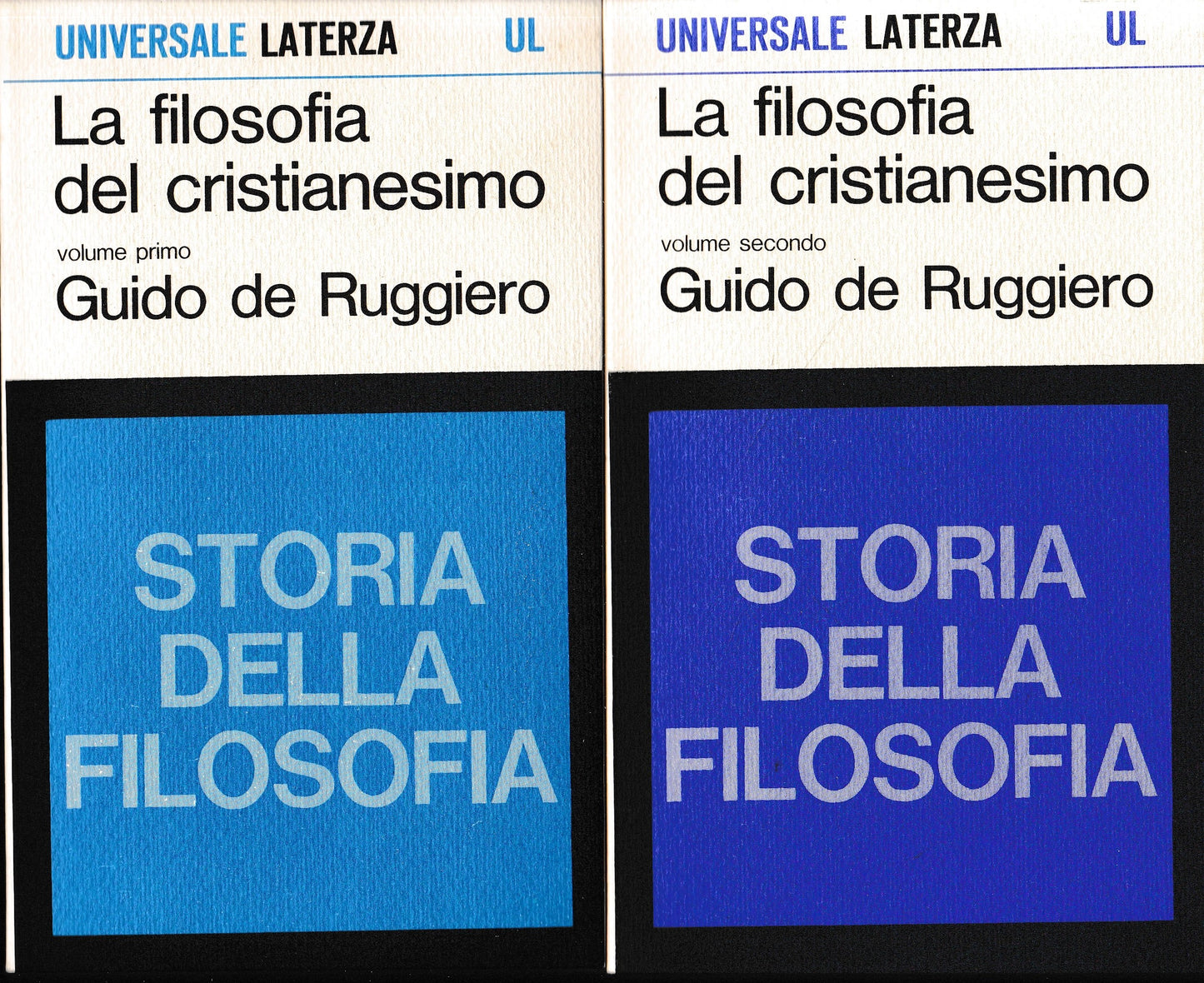 Storia della filosofia. La filosofia del cristianesimo, due volumi - copertina