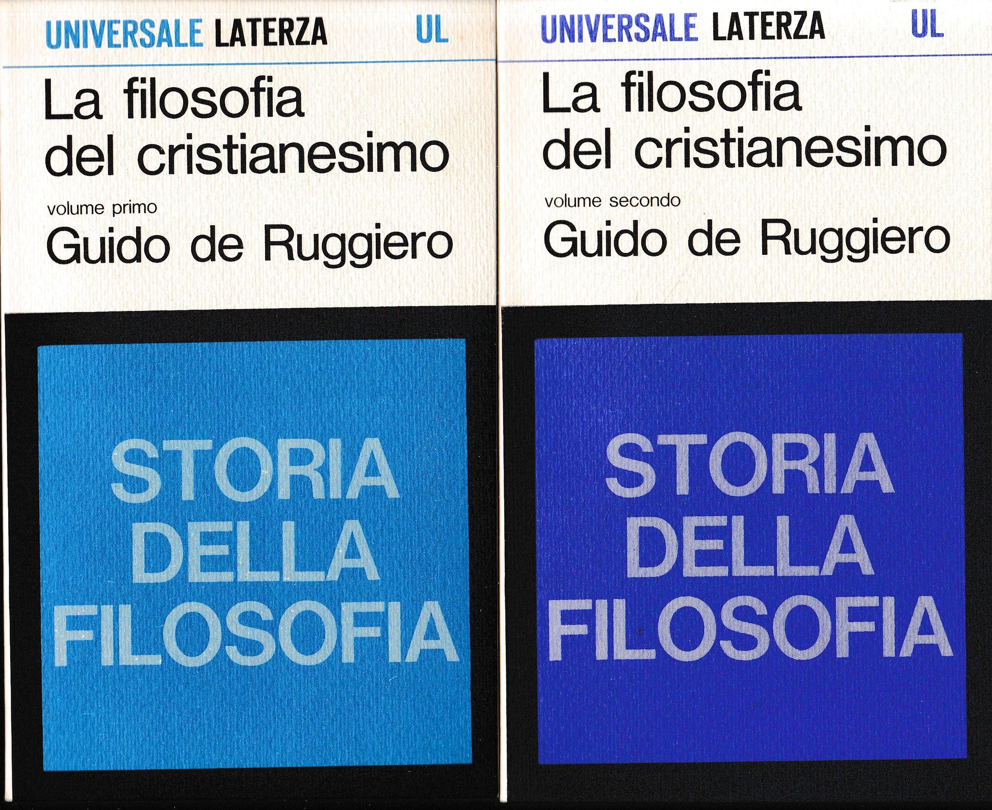 Storia della filosofia. La filosofia del cristianesimo, due volumi - copertina