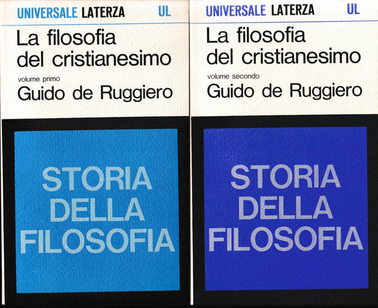 Storia della filosofia. La filosofia del cristianesimo, due volumi - copertina