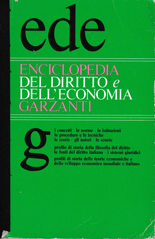 Enciclopedia del diritto e dell'economia Garzanti - copertina
