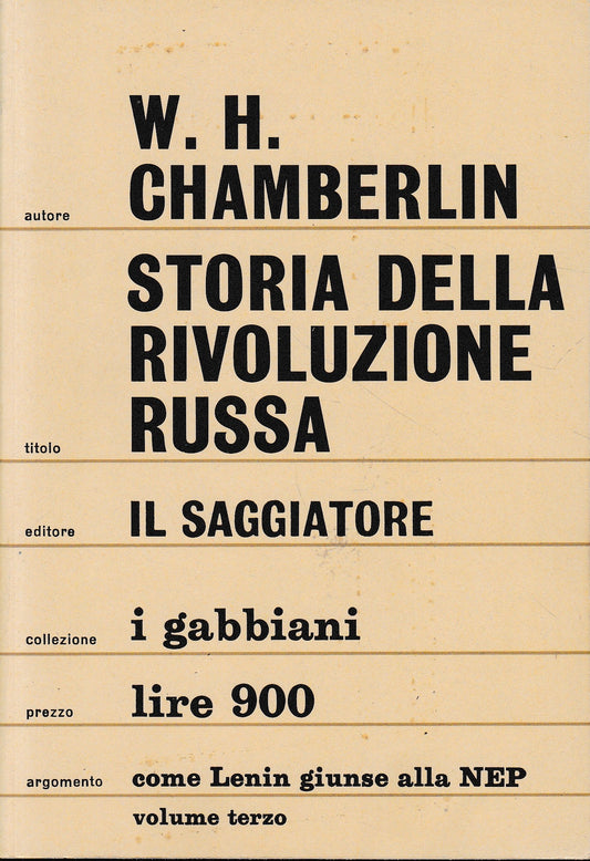 Storia della Rivoluzione russa, terzo volume - copertina
