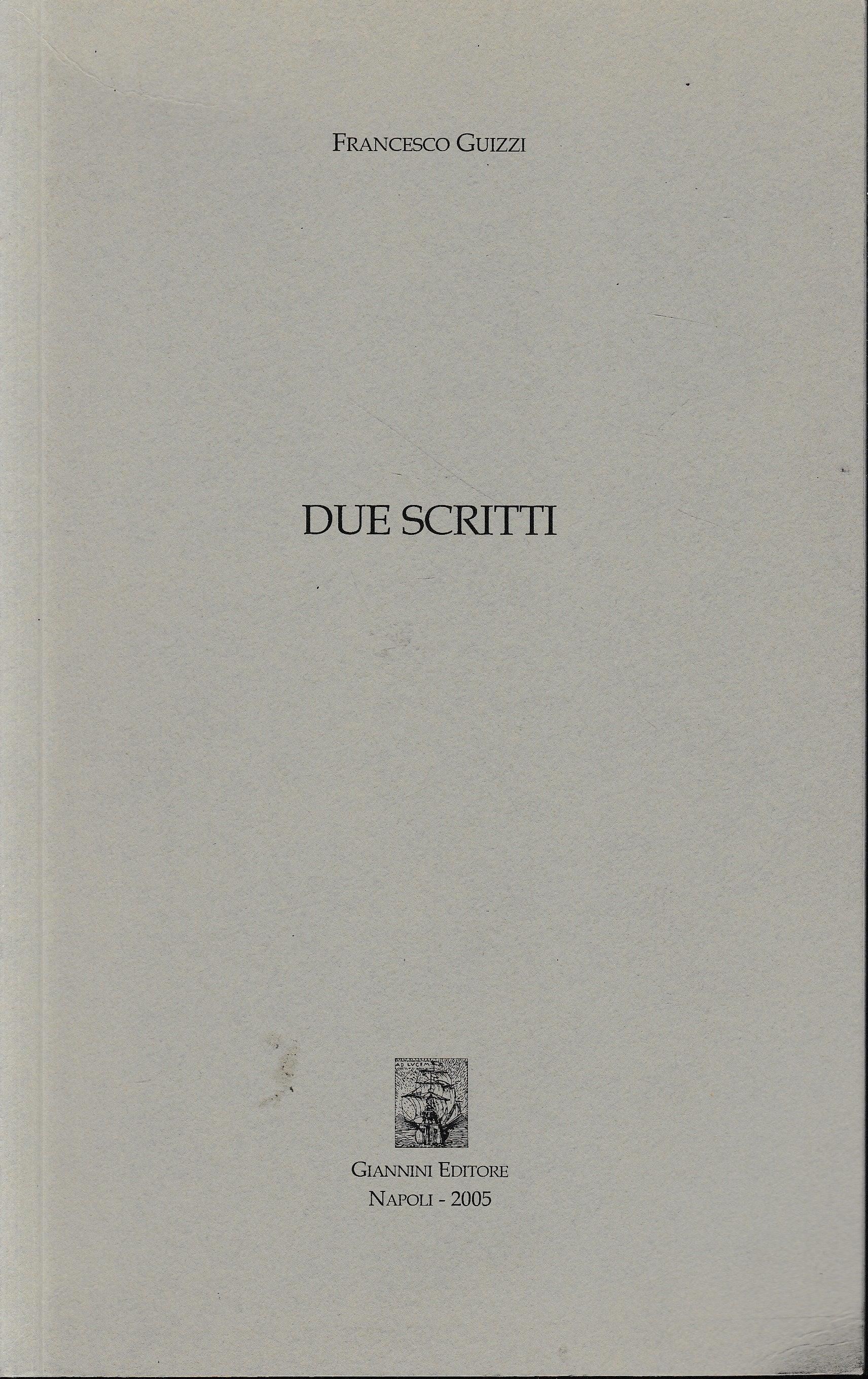 Due scritti - copertina