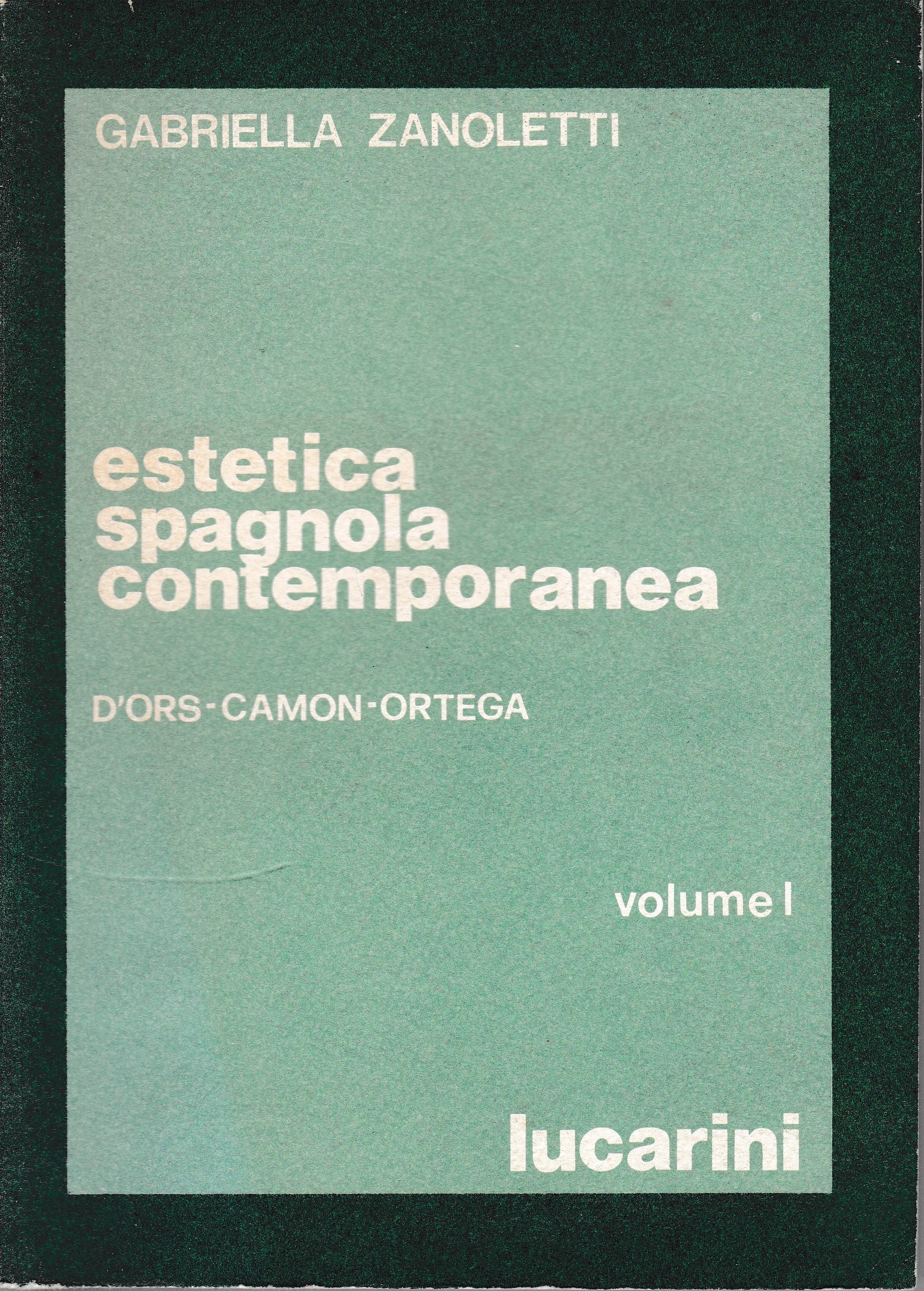 Estetica spagnola contemporanea, due volumi - copertina