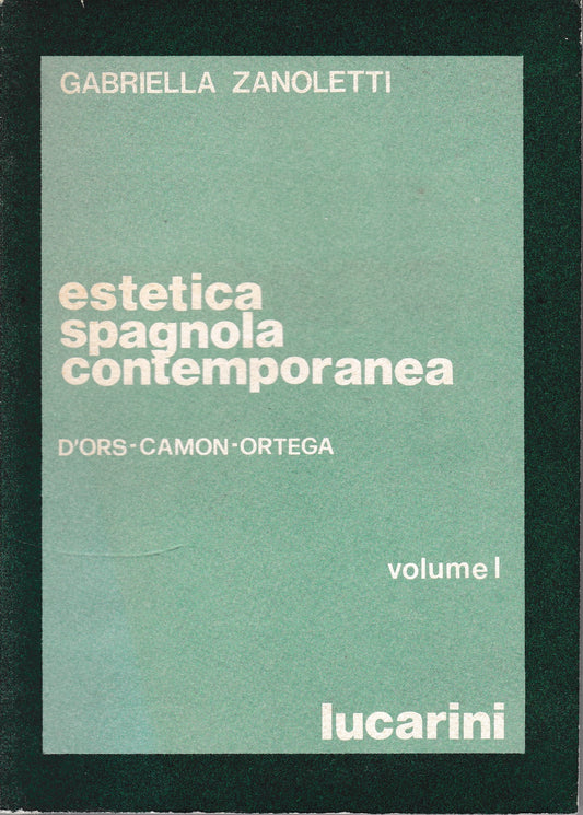 Estetica spagnola contemporanea, due volumi - copertina
