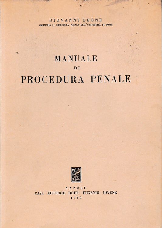 Manuale di procedura penale - copertina