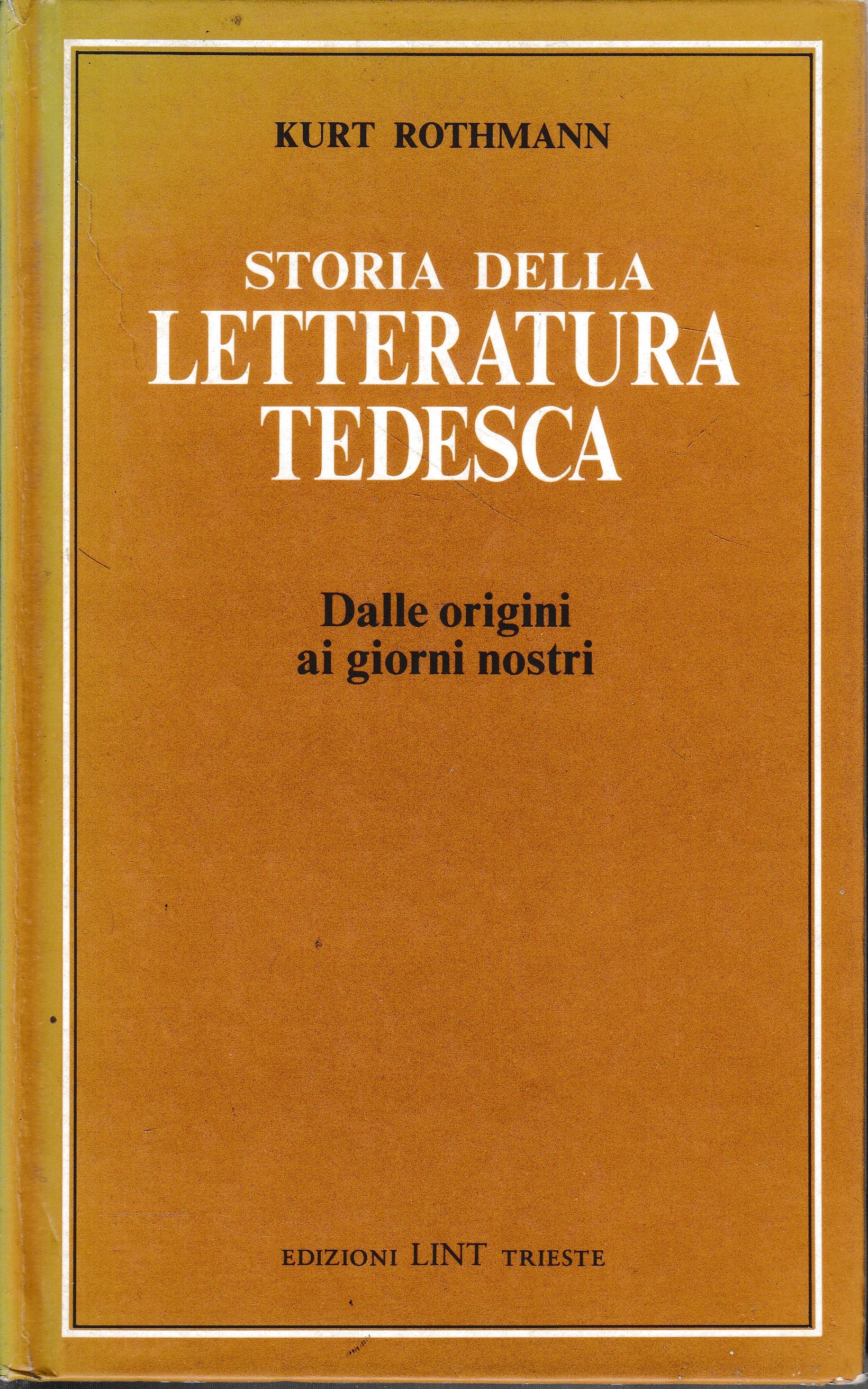 Storia della letteratura tedesca. Dalle origini ai giorni nostri - copertina