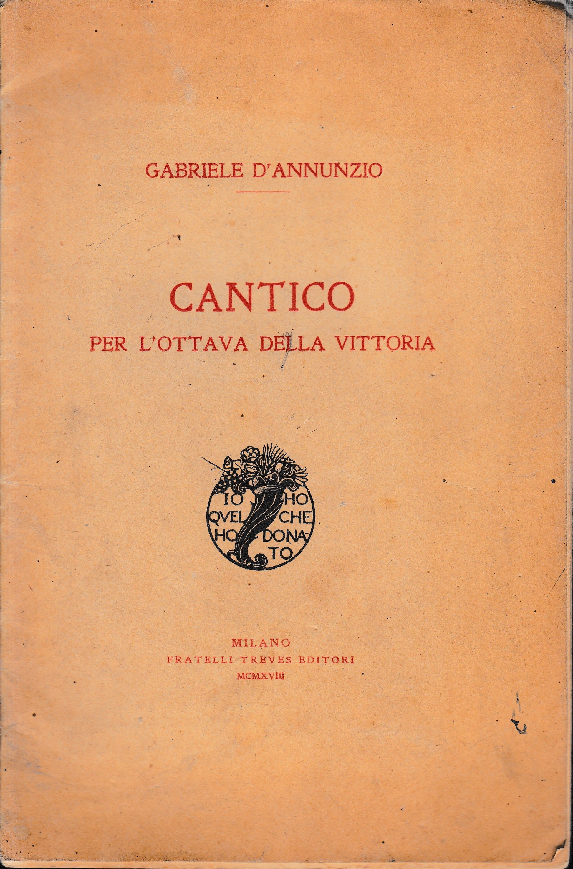 Cantico per l'ottava della vittoria - copertina