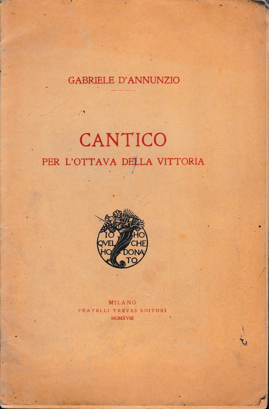 Cantico per l'ottava della vittoria - copertina