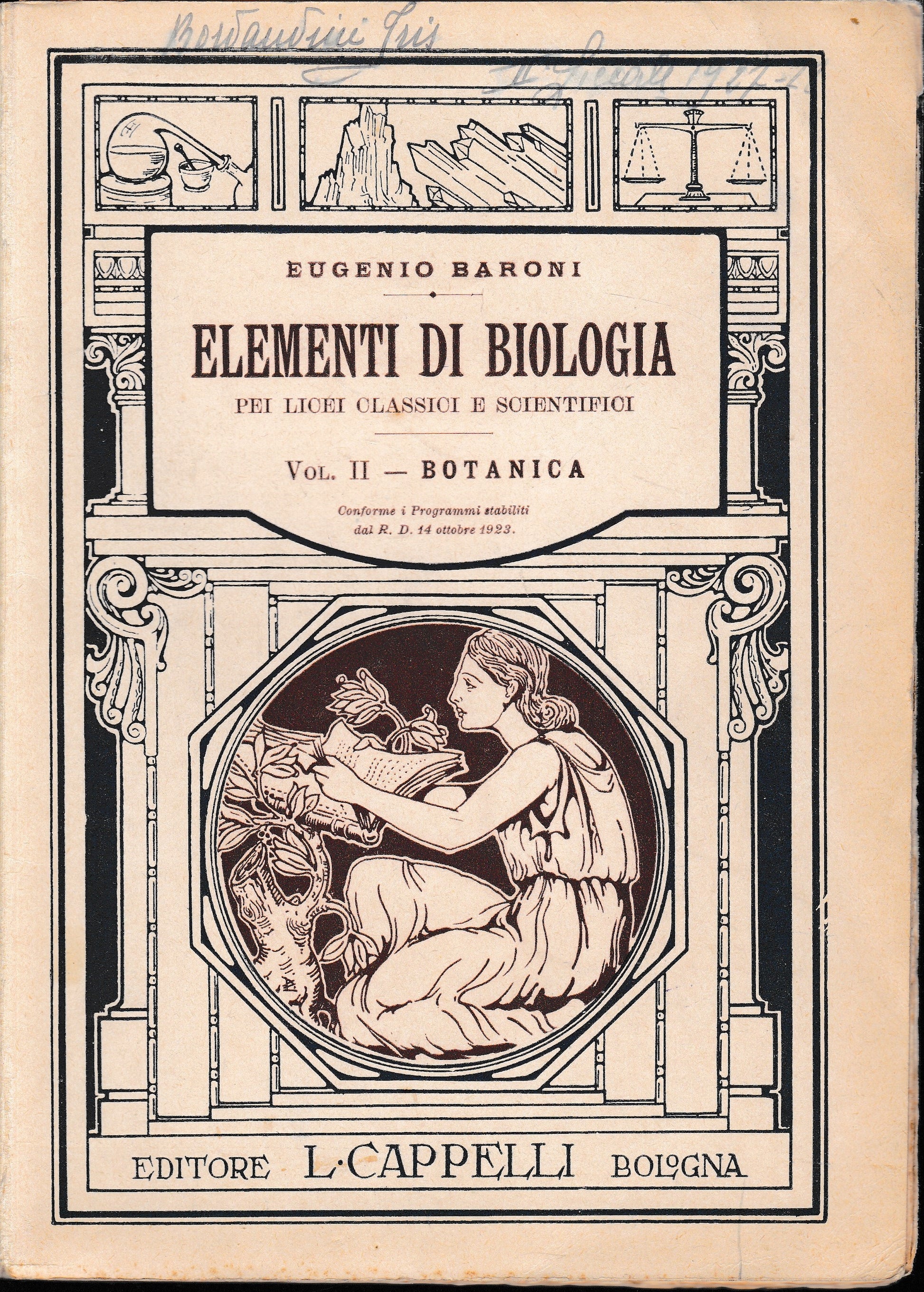 Elementi di Biologia, volume II° - Botanica - copertina