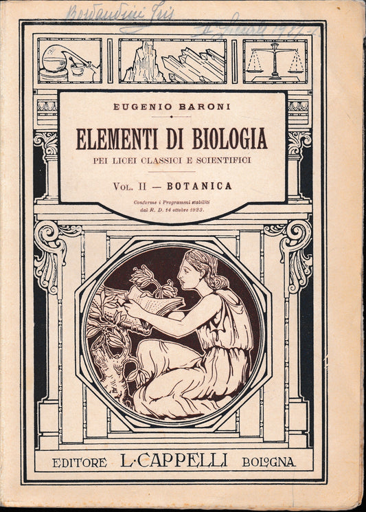 Elementi di Biologia, volume II° - Botanica - copertina