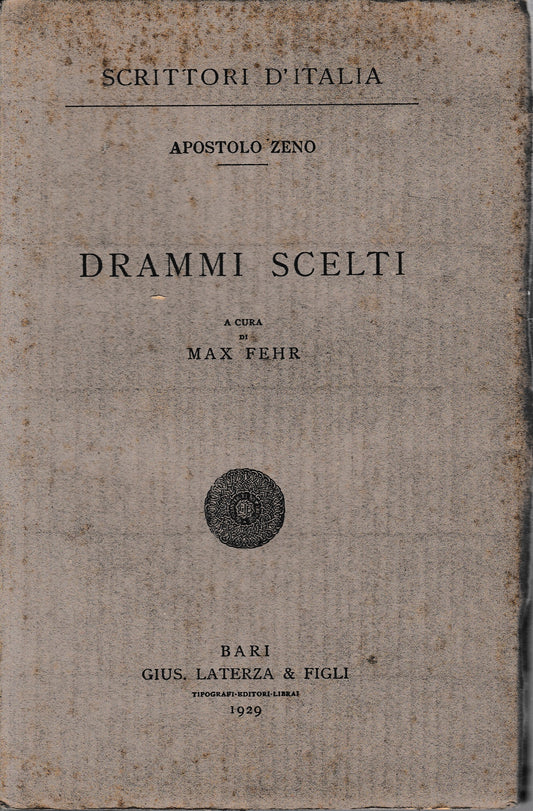 Drammi scelti - copertina