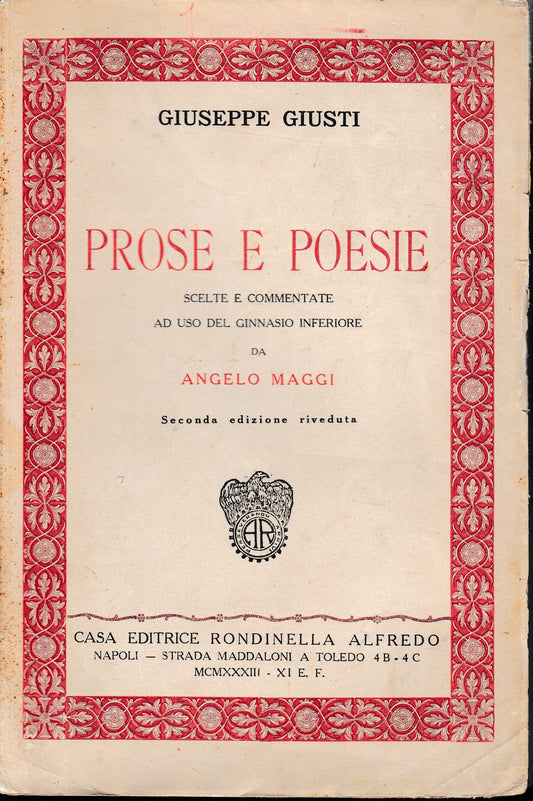 Prose e poesie - copertina
