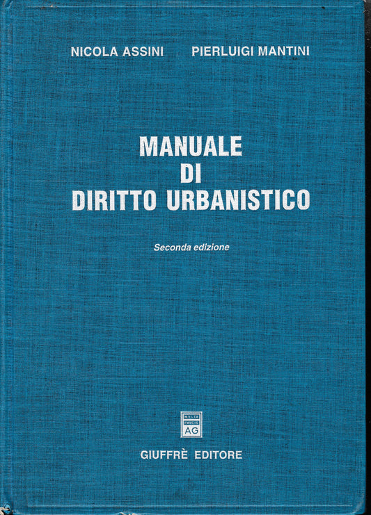 Manuale di diritto urbanistico - copertina