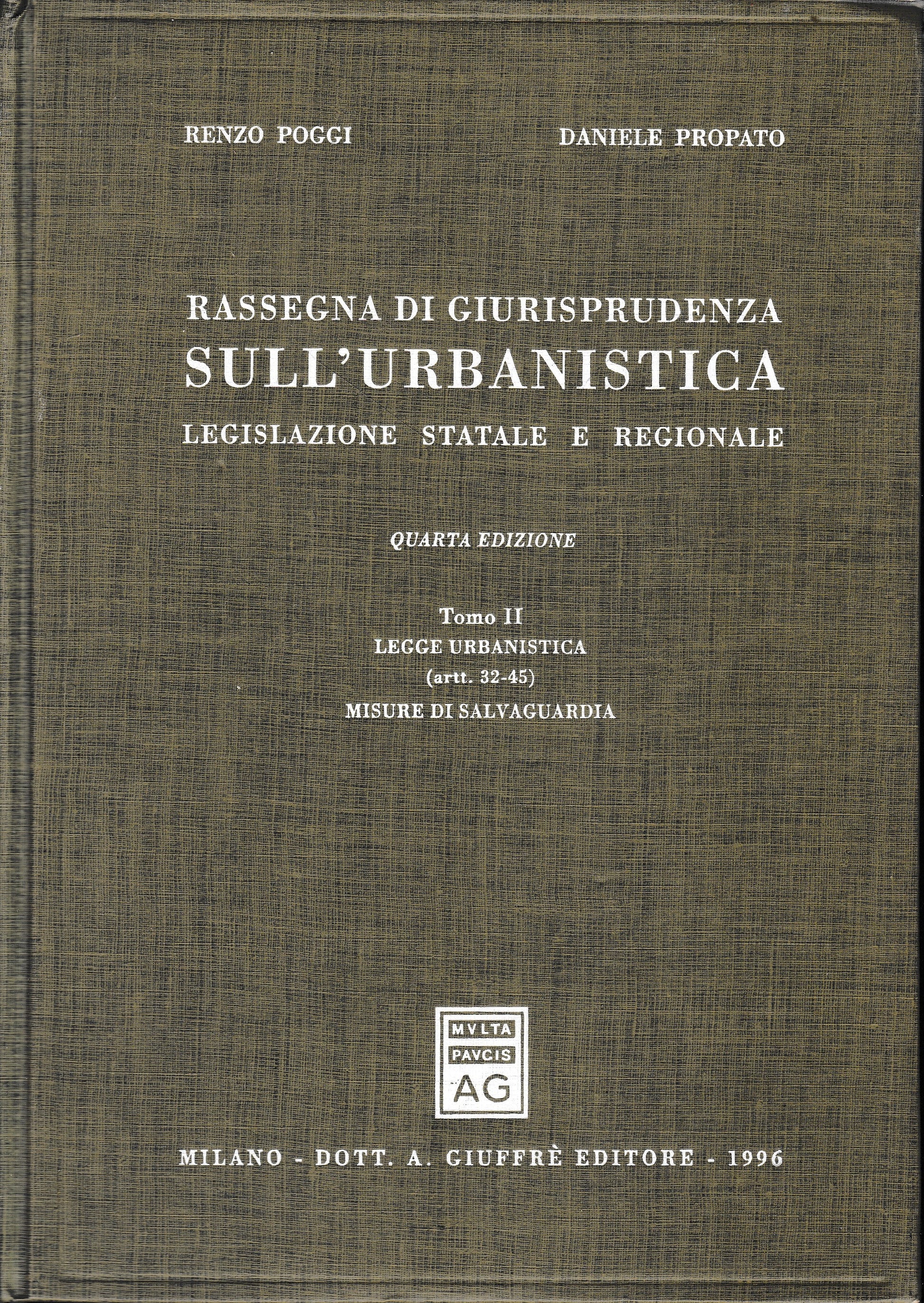 Rassegna di Giurisprudenza sull'urbanistica. Legislazione statale e regionale, tomo II - copertina