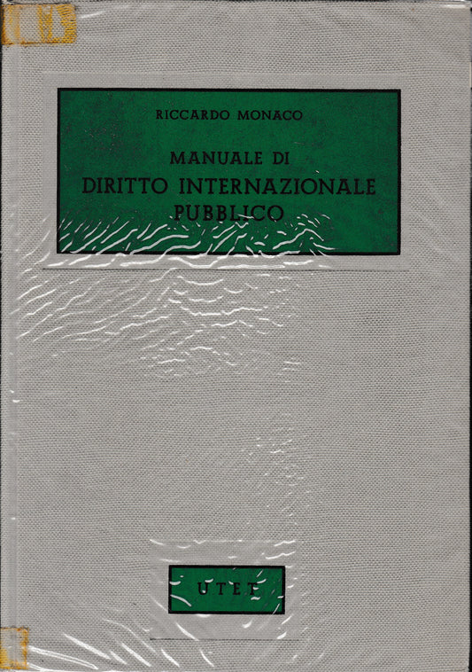 Manuale di Diritto Internazionale Pubblico - copertina