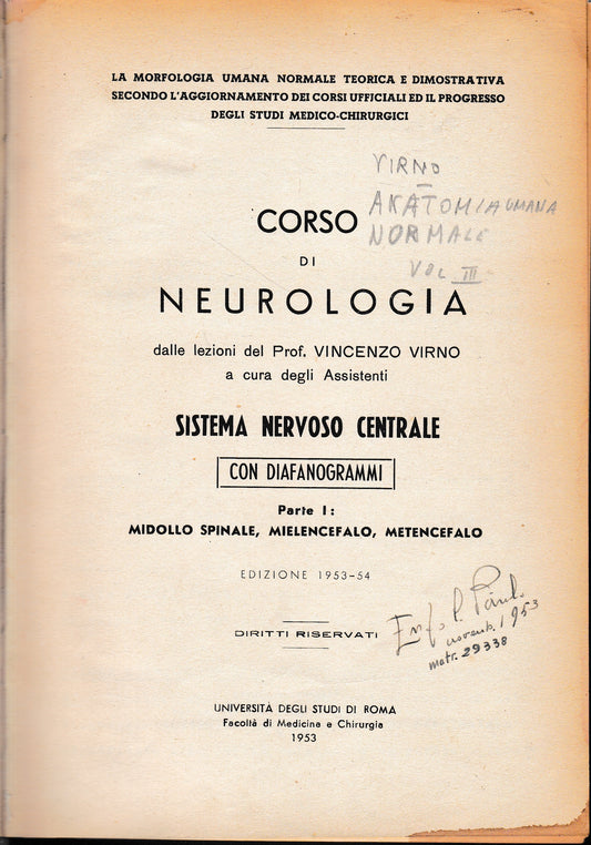 Anatomia umana normale, Vol. 3°. Neurologia - copertina