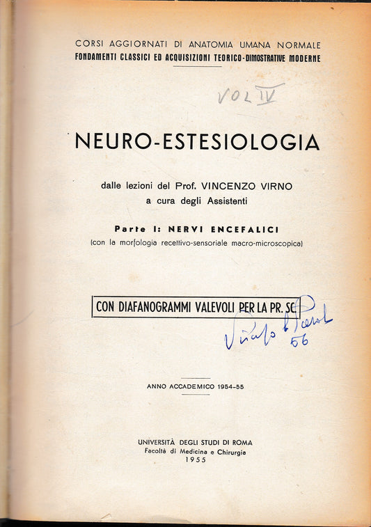 Anatomia umana normale, Vol. 4°. Neuro-Estesiologia - copertina