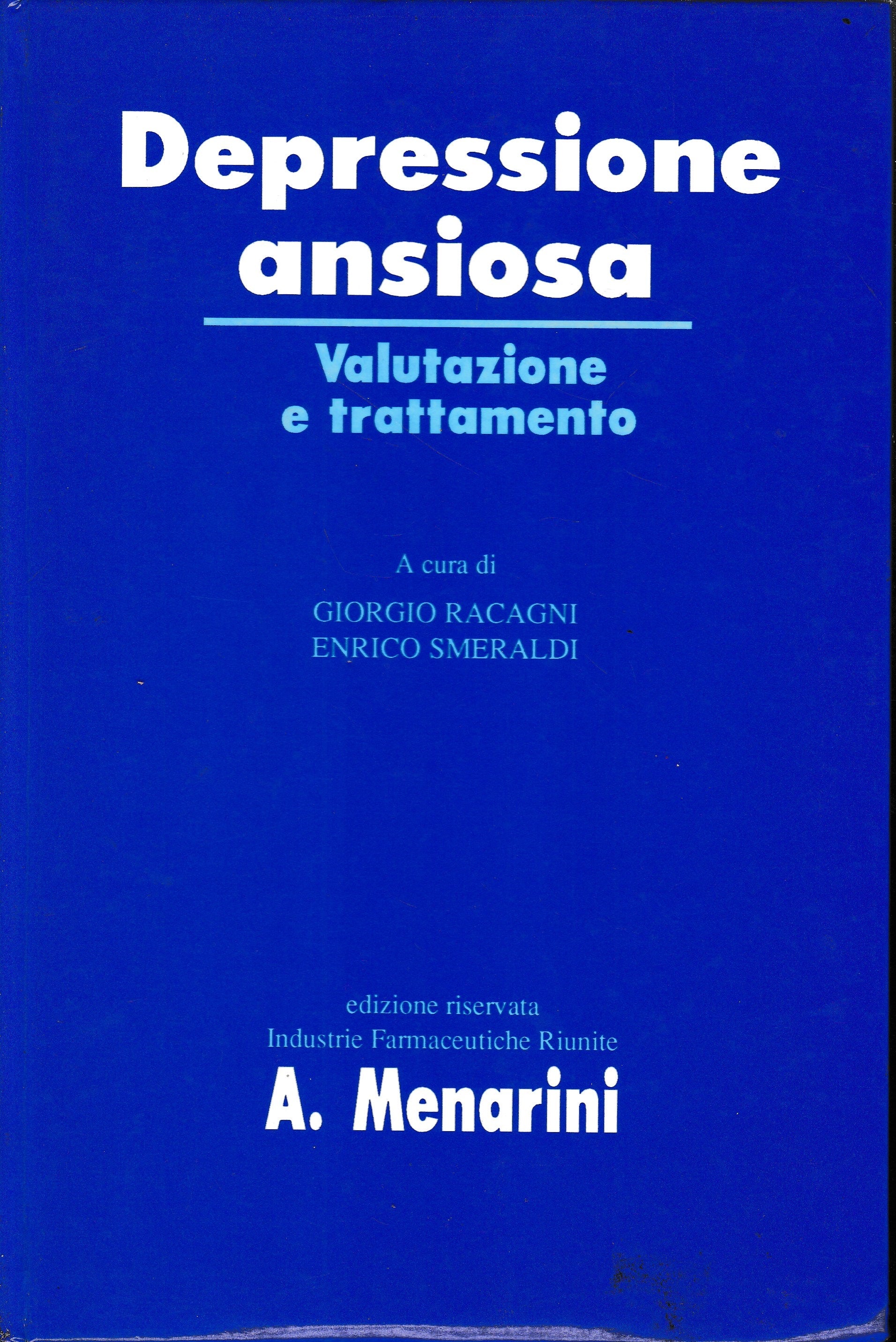 Depressione ansiosa. Valutazione e trattamento - copertina