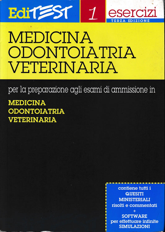 Editest. Esercizi per la preparazione agli esami di ammissione in medicina, odontoiatria, veterinaria - copertina