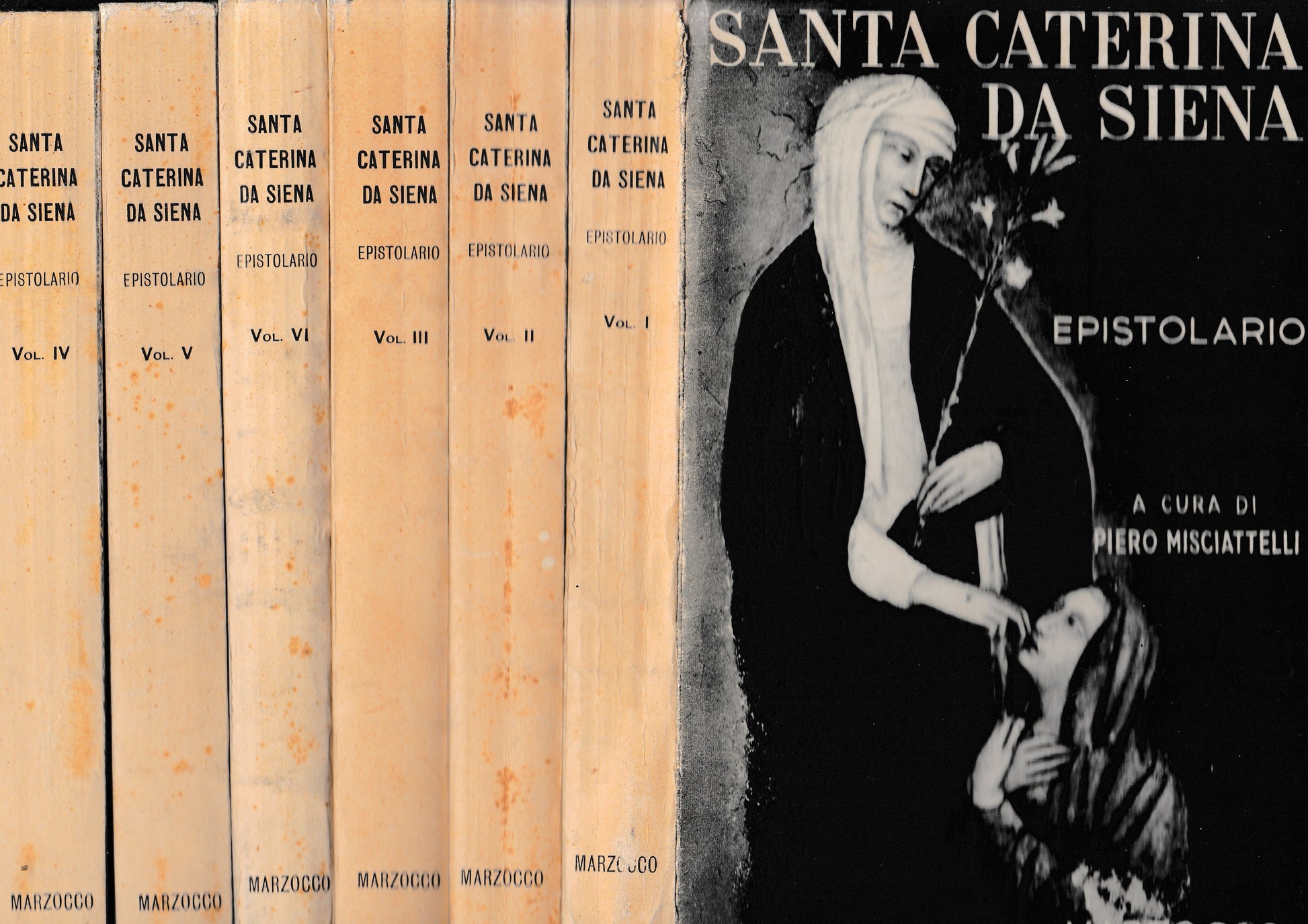S. Caterina da Siena. Epistolario, sei volumi - copertina