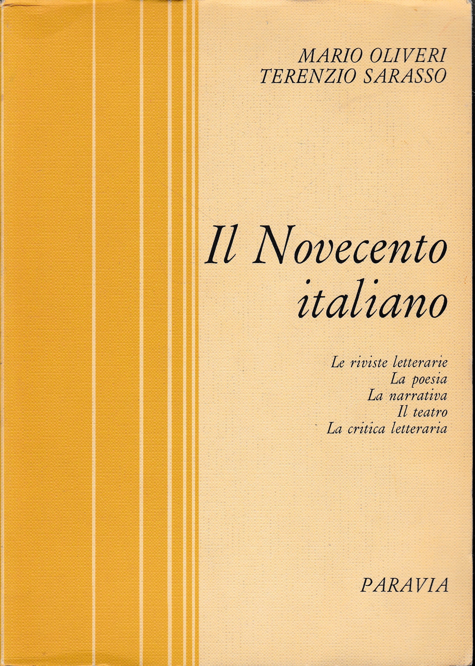 Il Novecento italiano - copertina