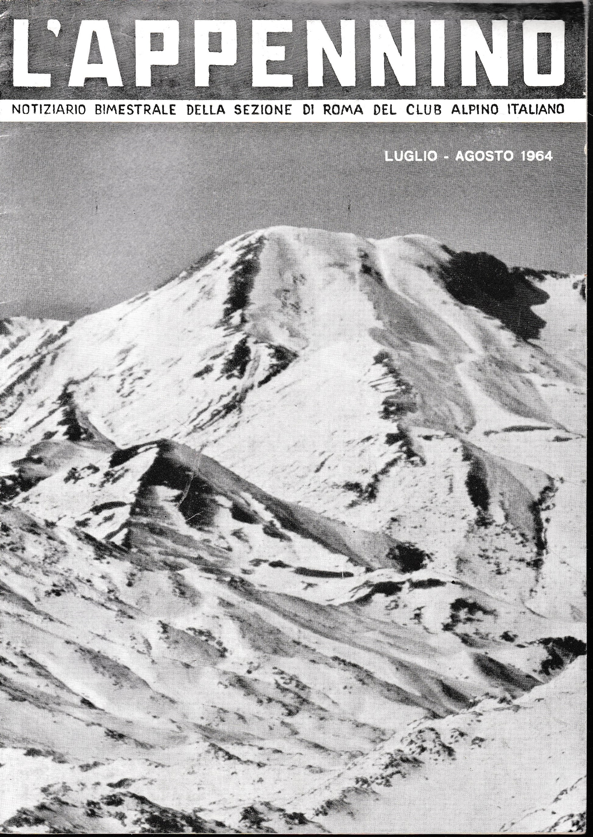 L'Appennino. Notiziario bimestrale della sez. di Roma del Club Alpino Italiano: Luglio-Agosto 1964 - copertina