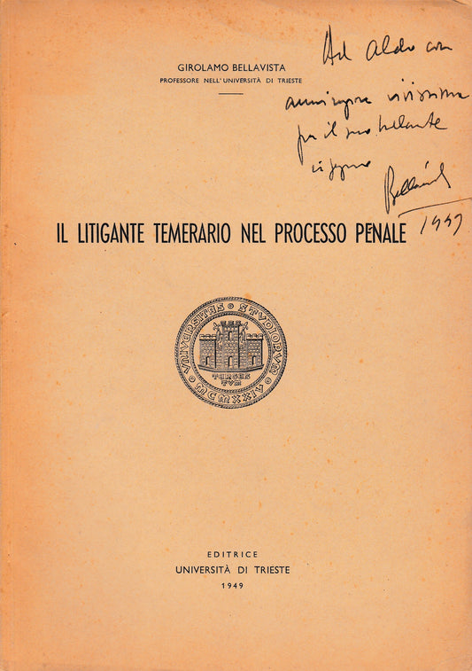 Il litigante temerario nel processo penale - copertina