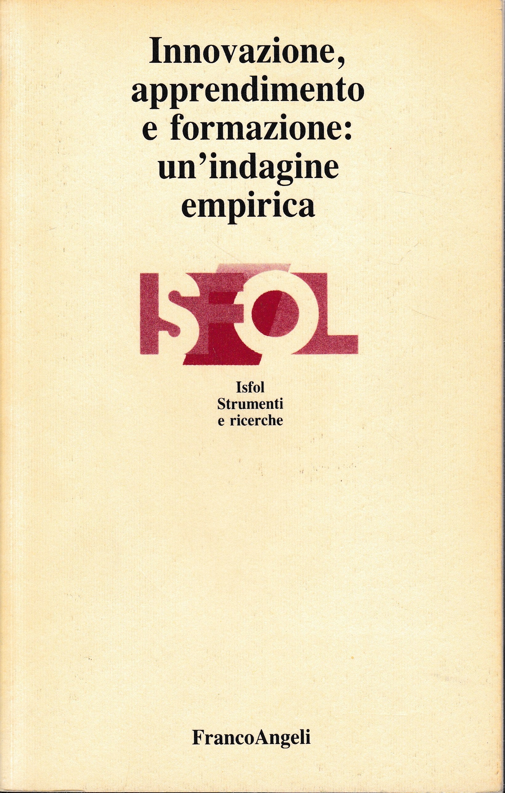 Innovazione, apprendimento e formazione: un'indagine empirica - copertina