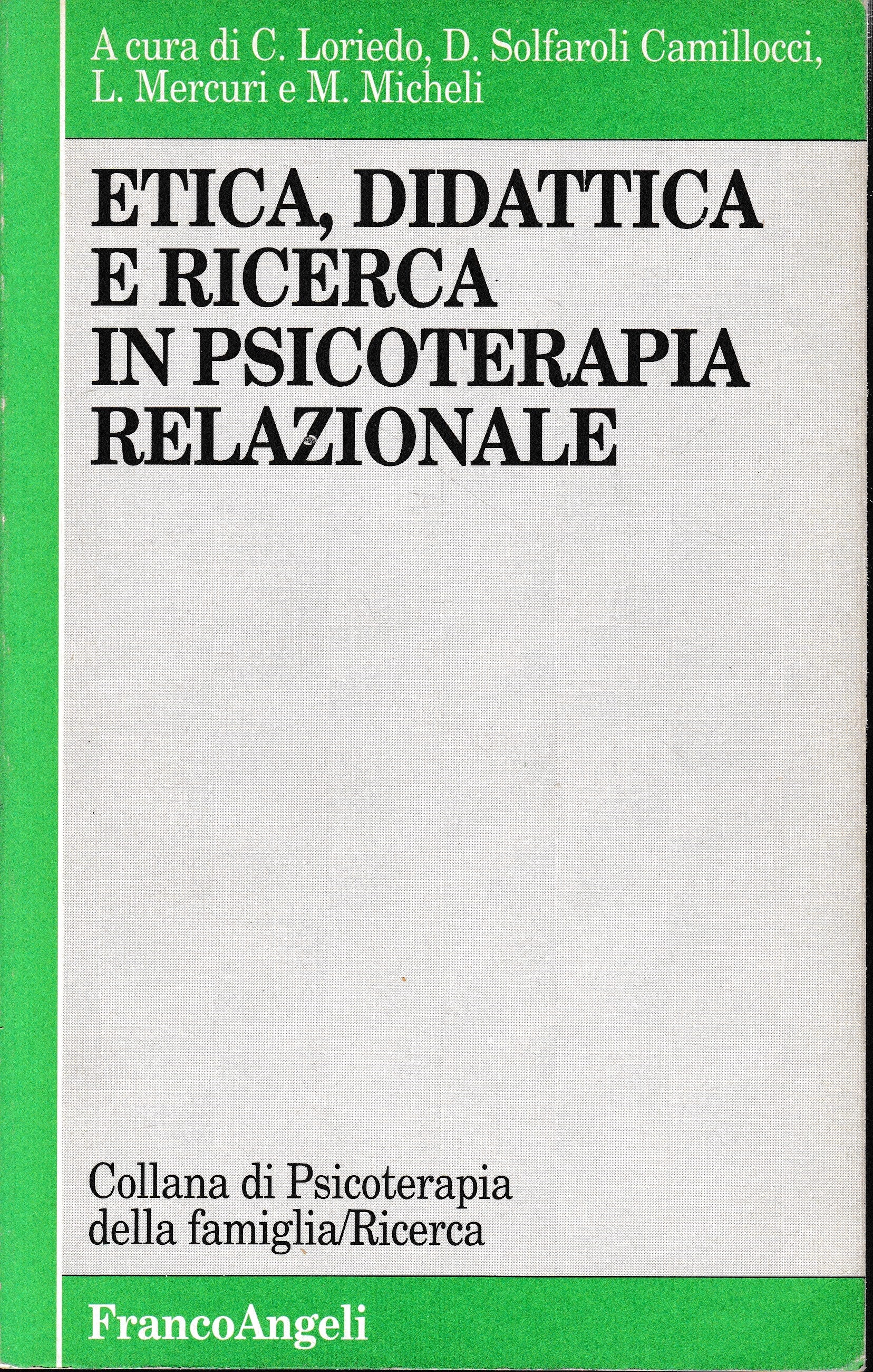 Etica, didattica e ricerca in psicoterapia relazionale - copertina