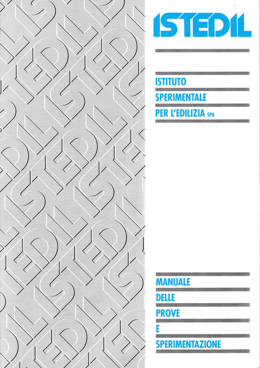 Manuale delle prove e sperimentazione - copertina